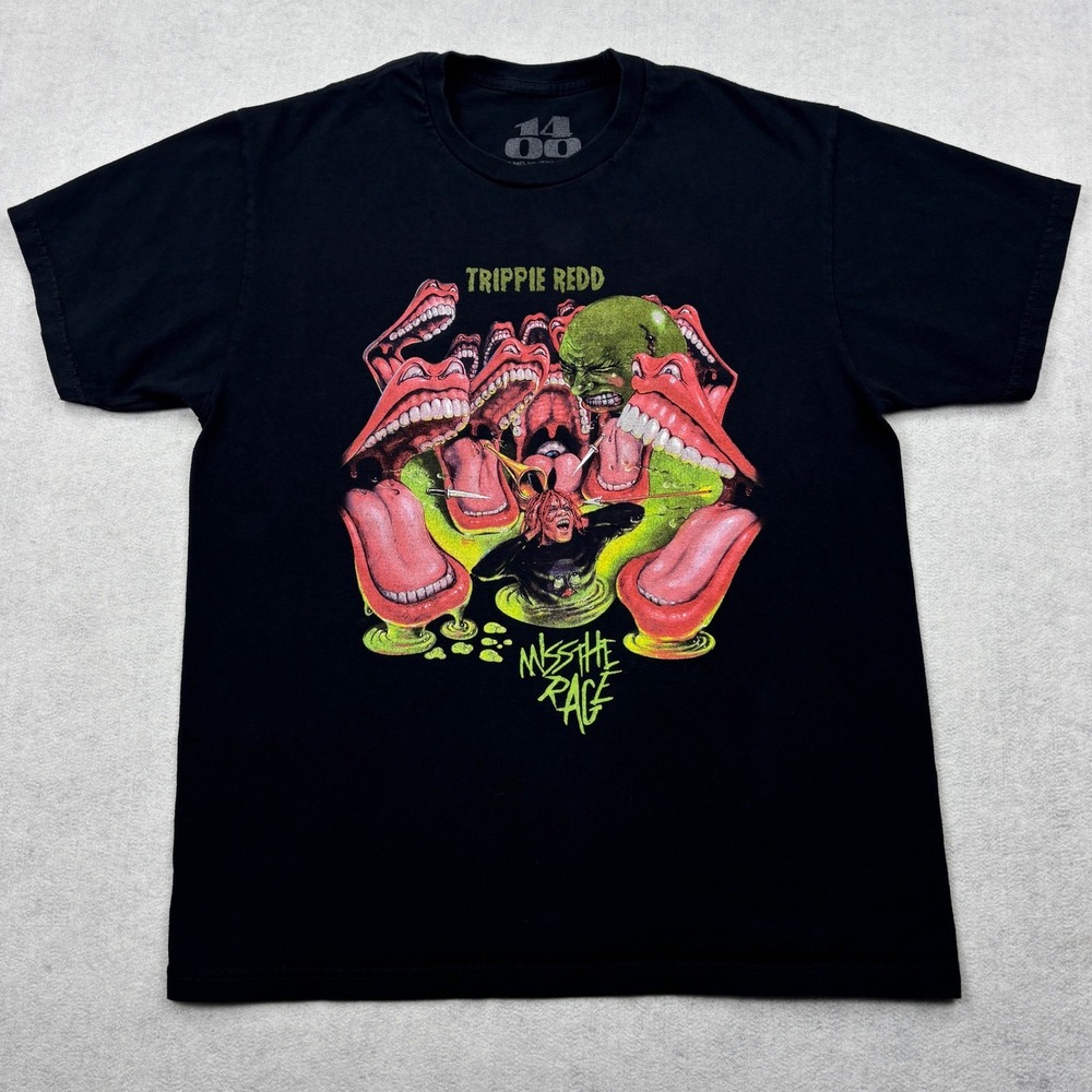 Trippie Redd Shirt Mens Large Black Miss The Rage 1400 Rap Tour Merch Graphic L